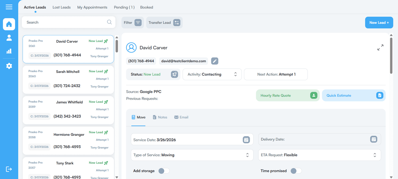 Mooxy Lead Management Dashboard