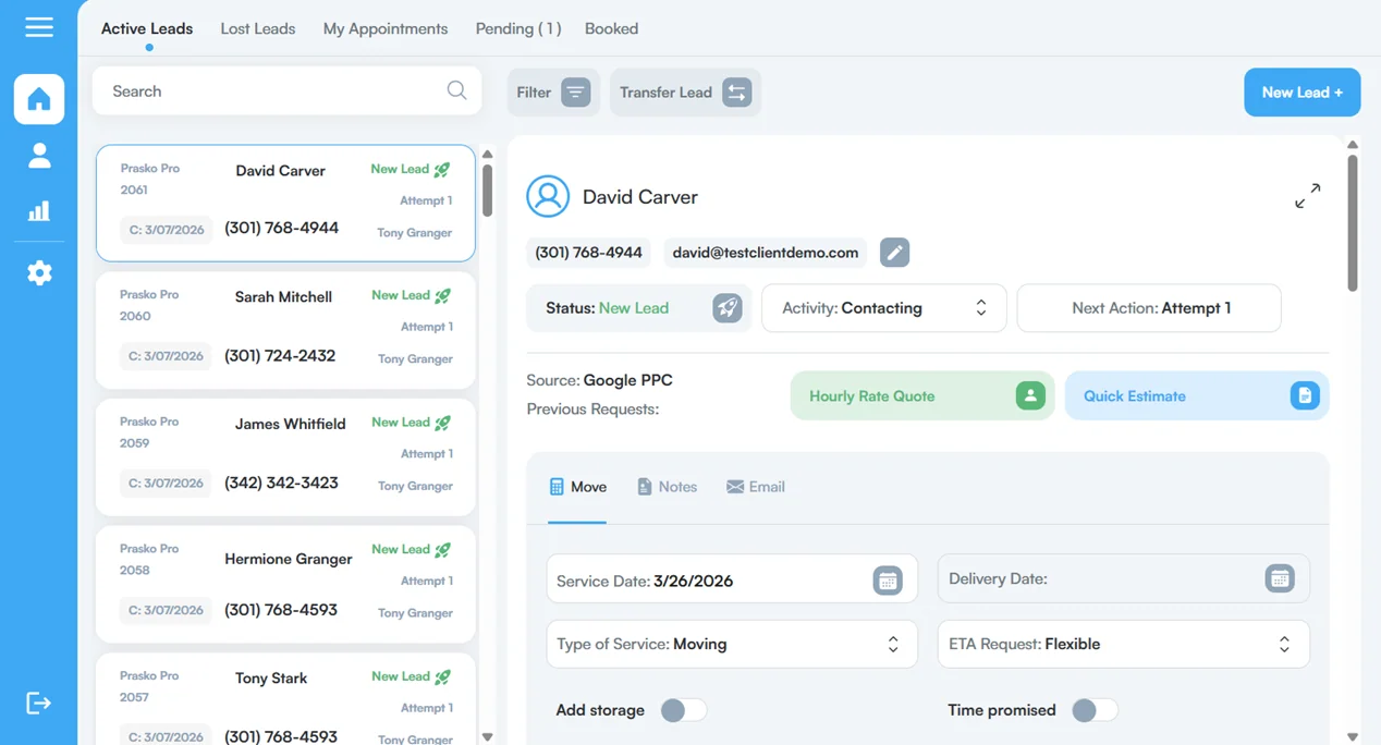 Mooxy Lead Management Dashboard